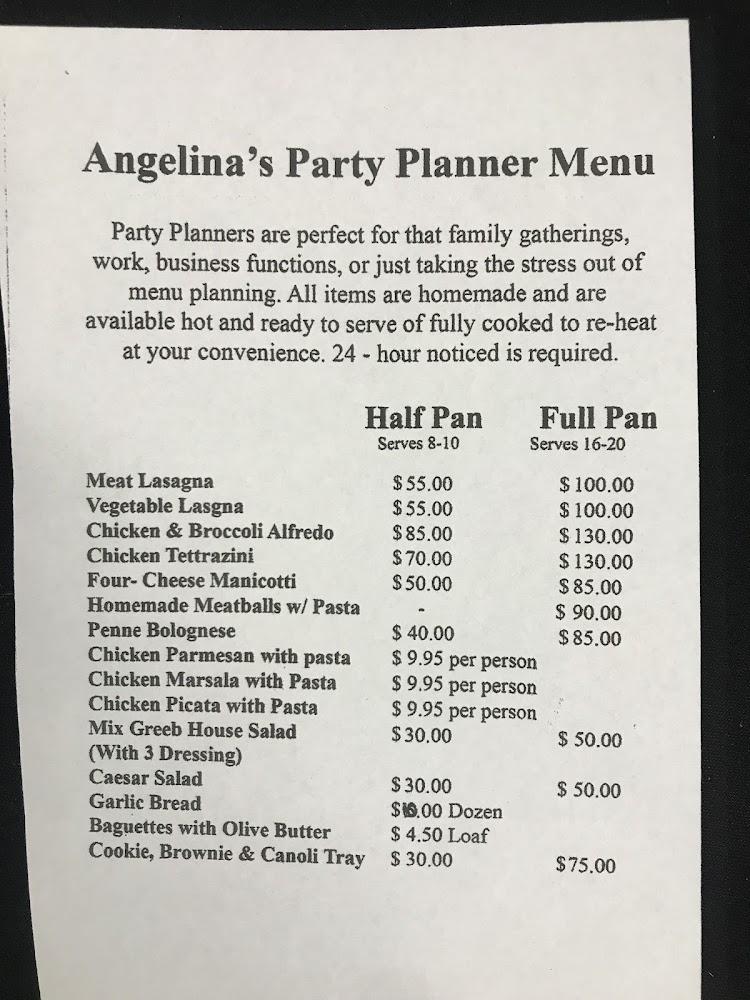 Angelina's Ristorante Italiano Menu image 2