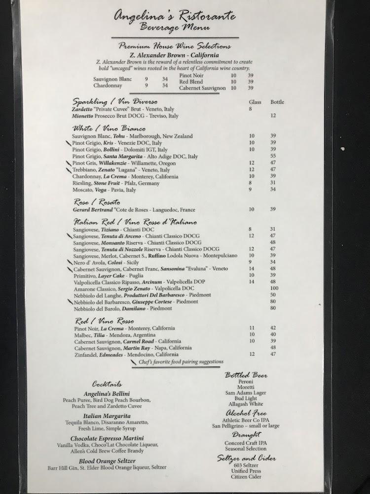 Angelina's Ristorante Italiano Menu image 4